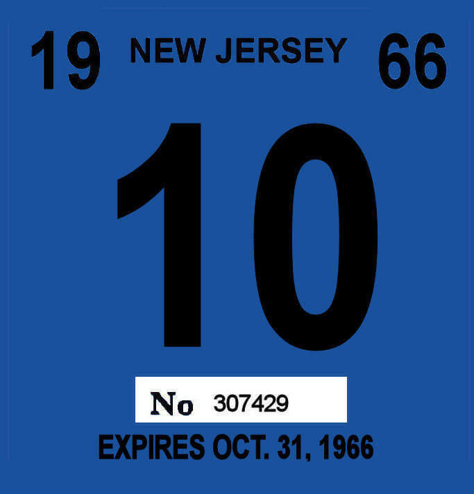 (image for) 1966 New Jersey INSPECTION Sticker